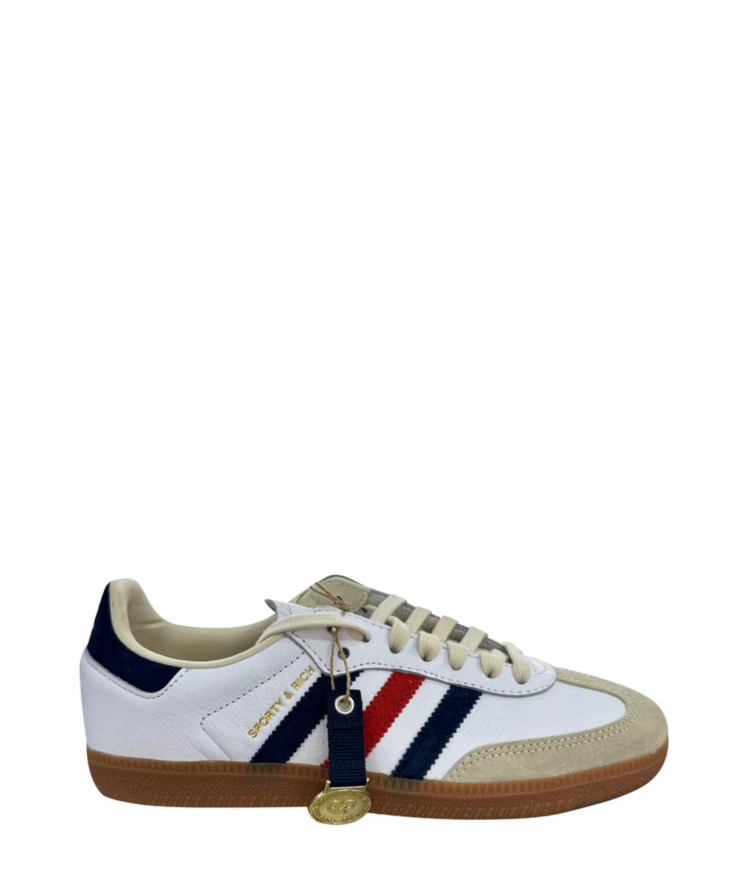 ADIDAS Белые кожаные кроссовки, фото 1