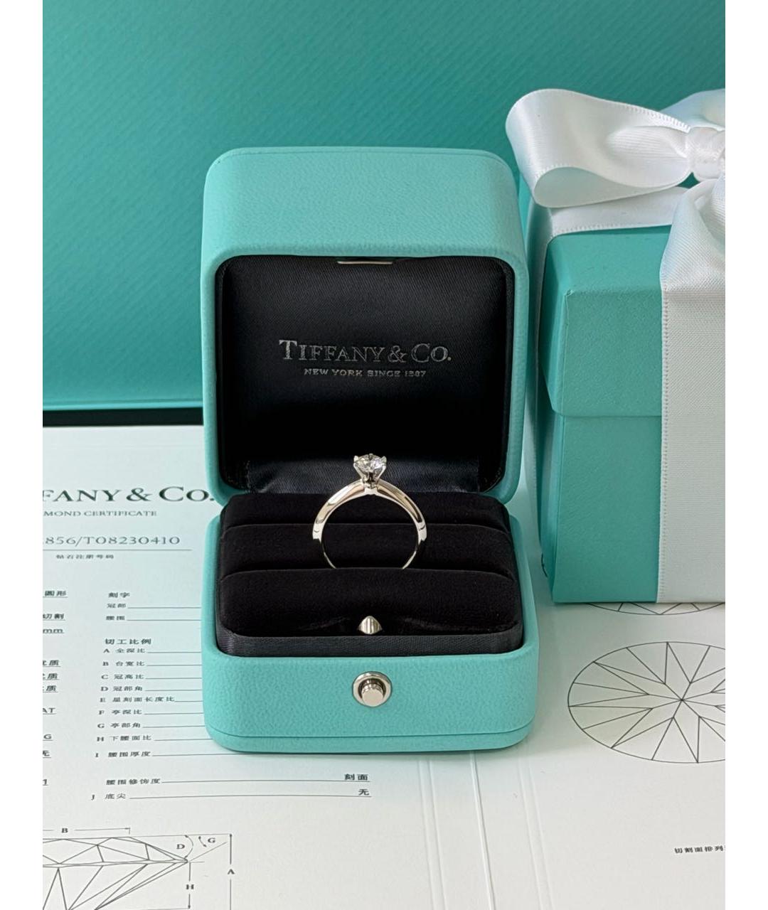 TIFFANY&CO Серебряное платиновое кольцо, фото 4