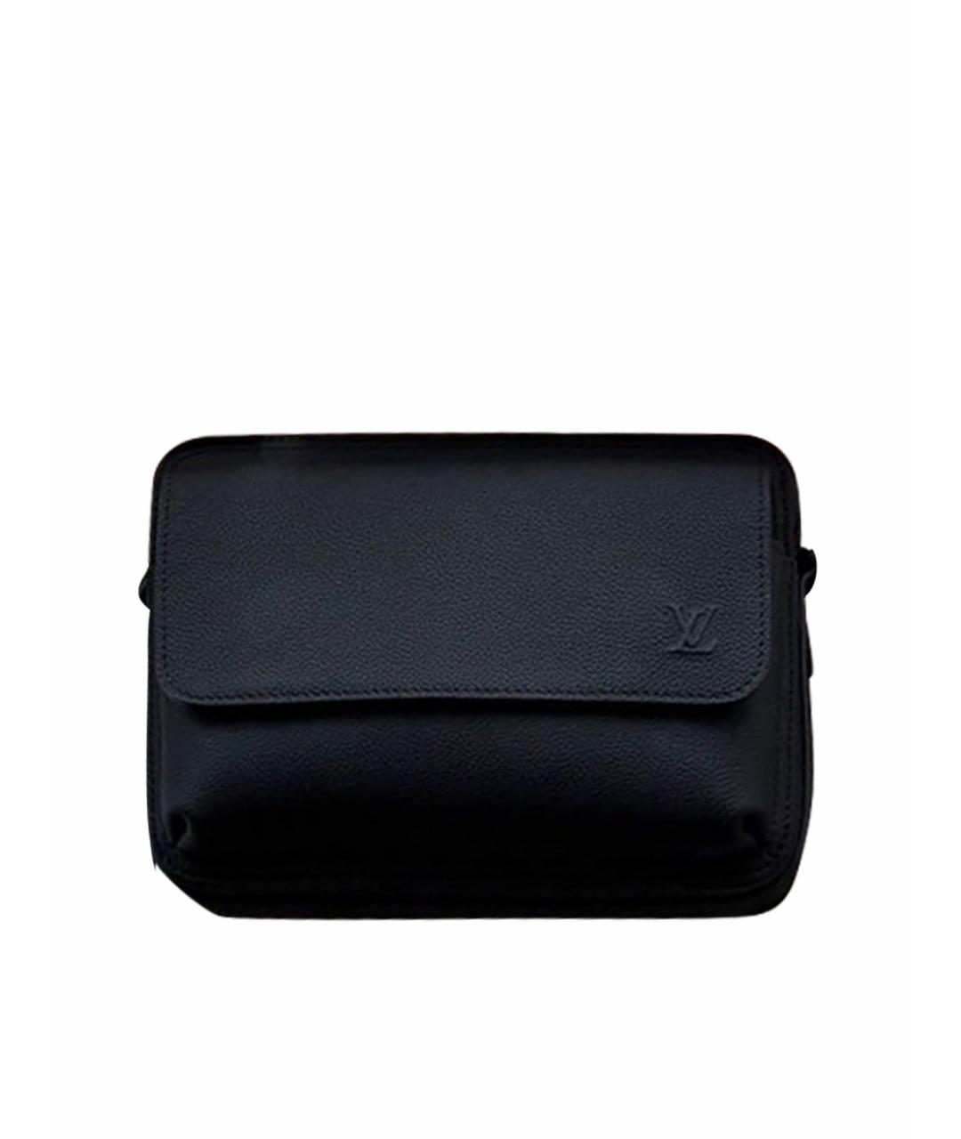 LOUIS VUITTON Черная кожаная сумка на плечо, фото 1