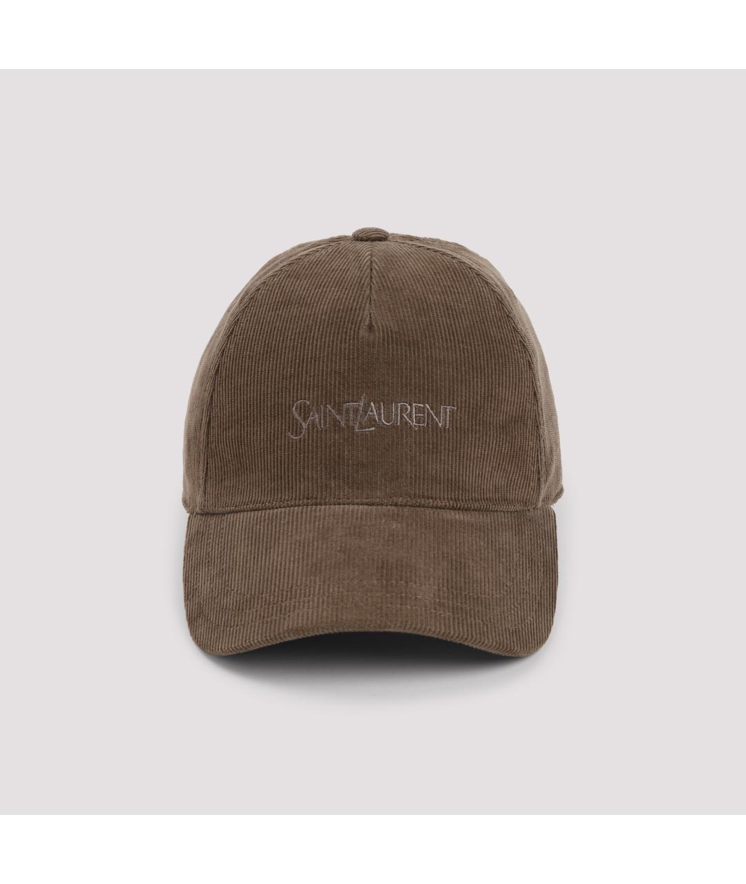 SAINT LAURENT Хаки хлопковая кепка, фото 2