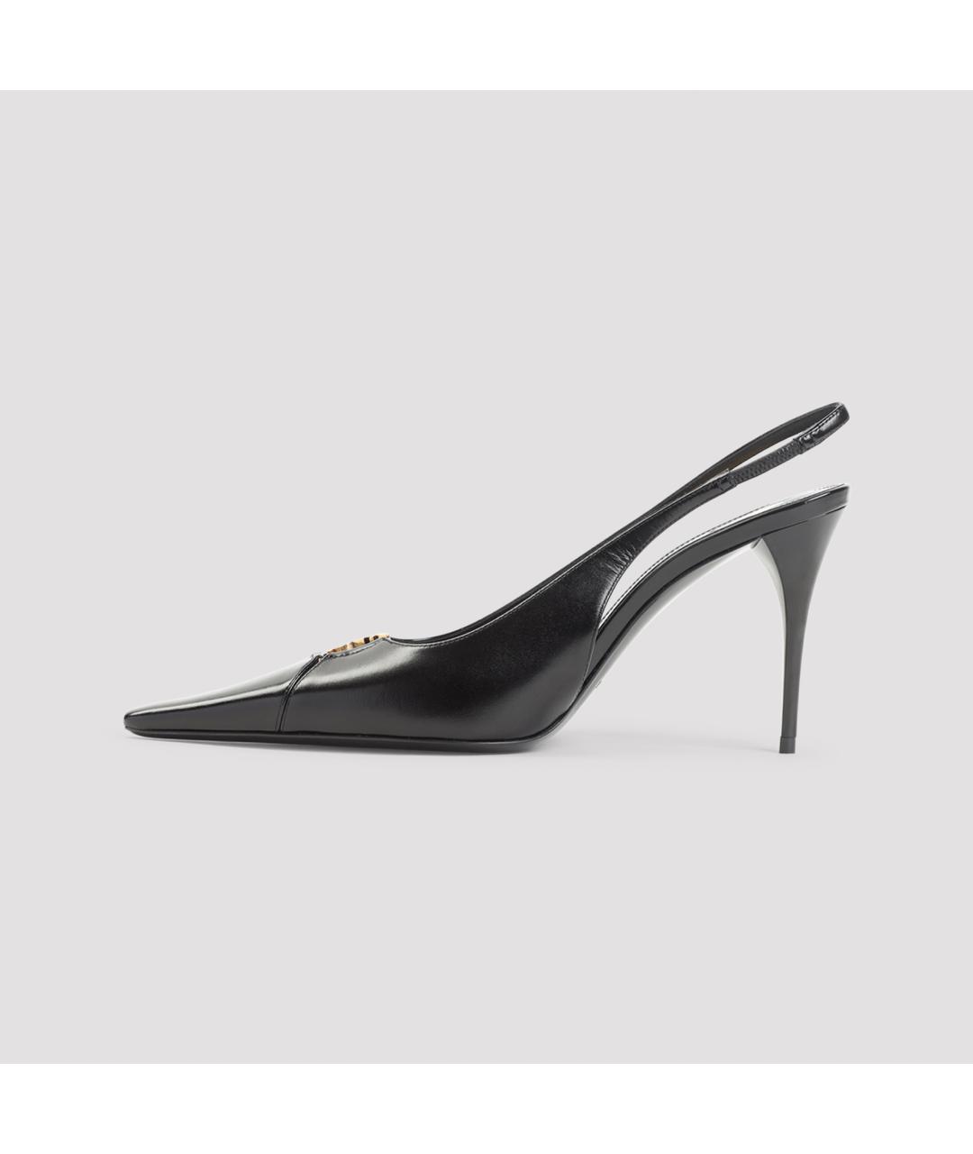 SAINT LAURENT Черные кожаные туфли, фото 3