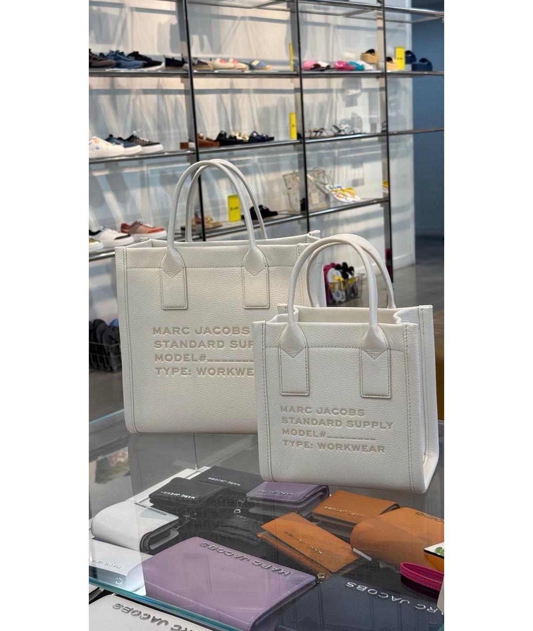 MARC JACOBS Белая кожаная сумка тоут, фото 6