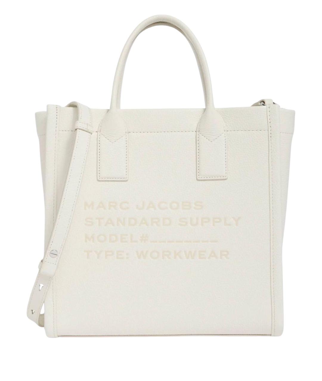 MARC JACOBS Белая кожаная сумка тоут, фото 1