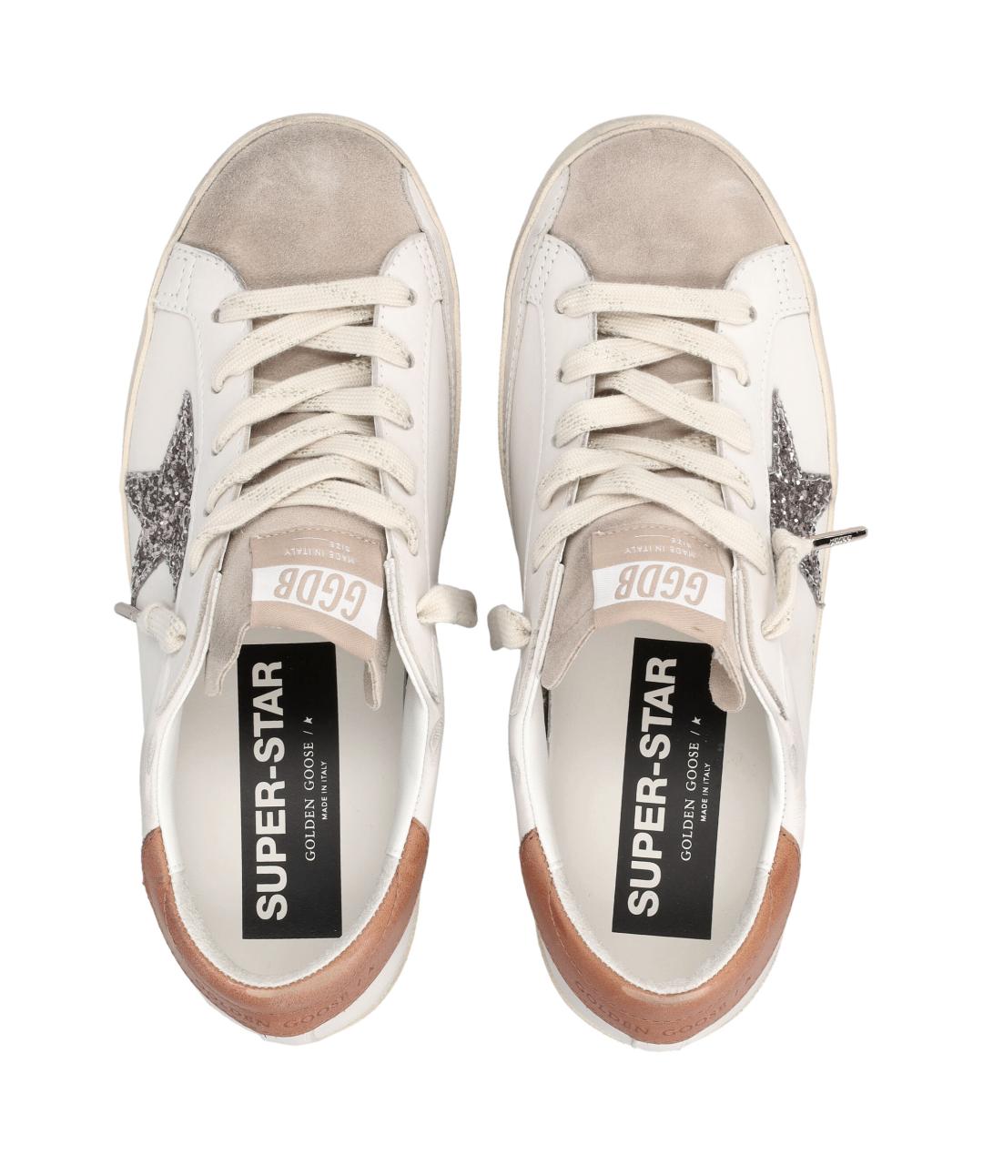 GOLDEN GOOSE Белые кожаные кеды, фото 2