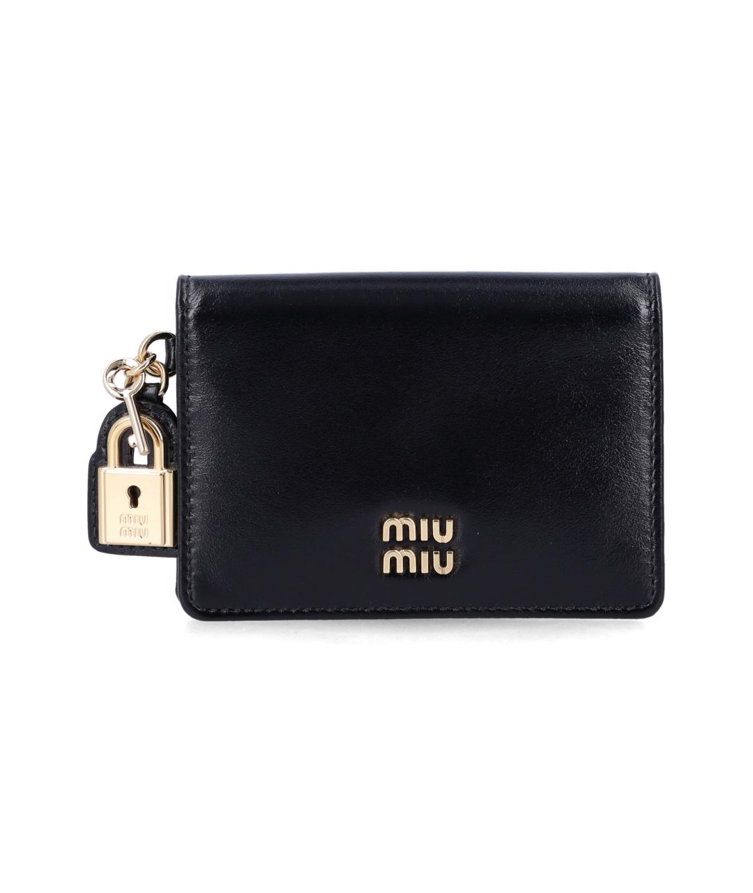 MIU MIU Черный кожаный кардхолдер, фото 1