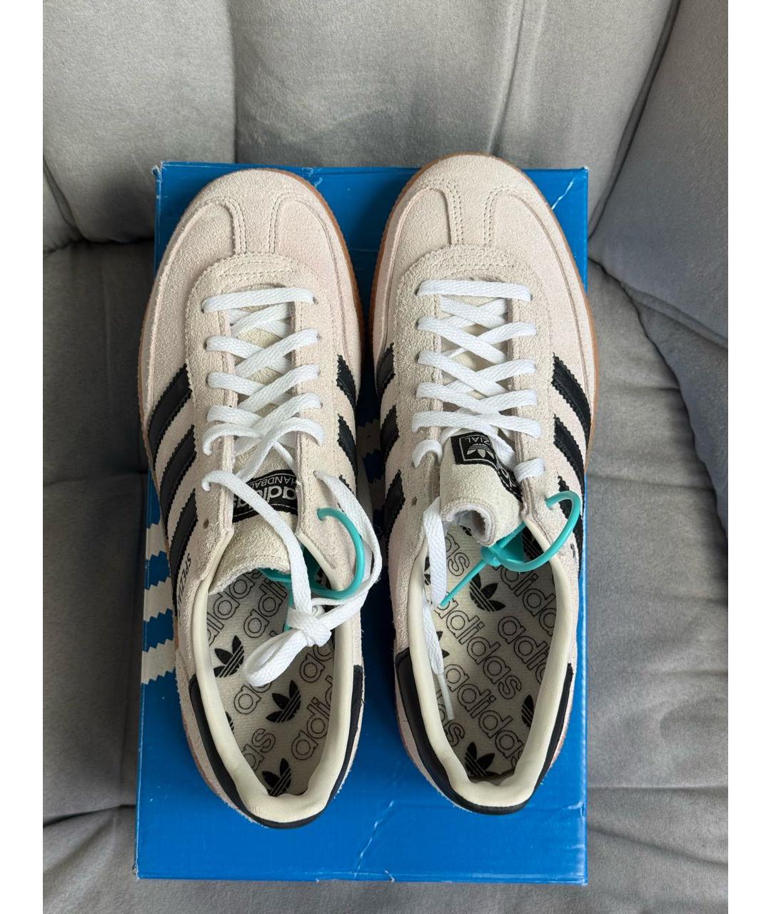 ADIDAS Бежевые замшевые кеды, фото 3