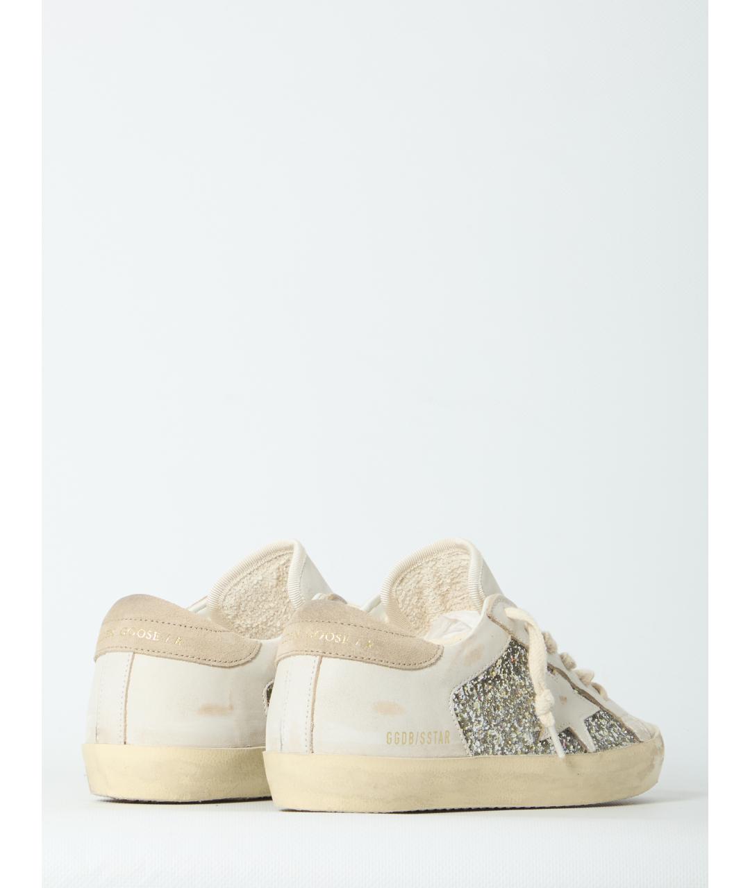 GOLDEN GOOSE Белые кожаные кроссовки, фото 3