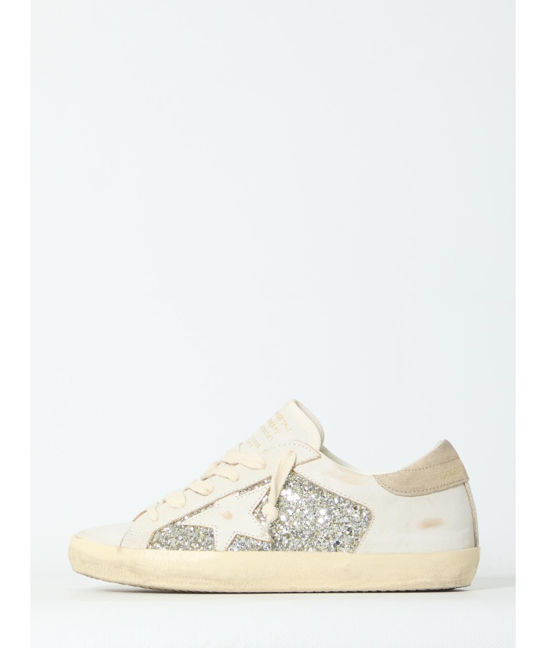 GOLDEN GOOSE Белые кожаные кроссовки, фото 4