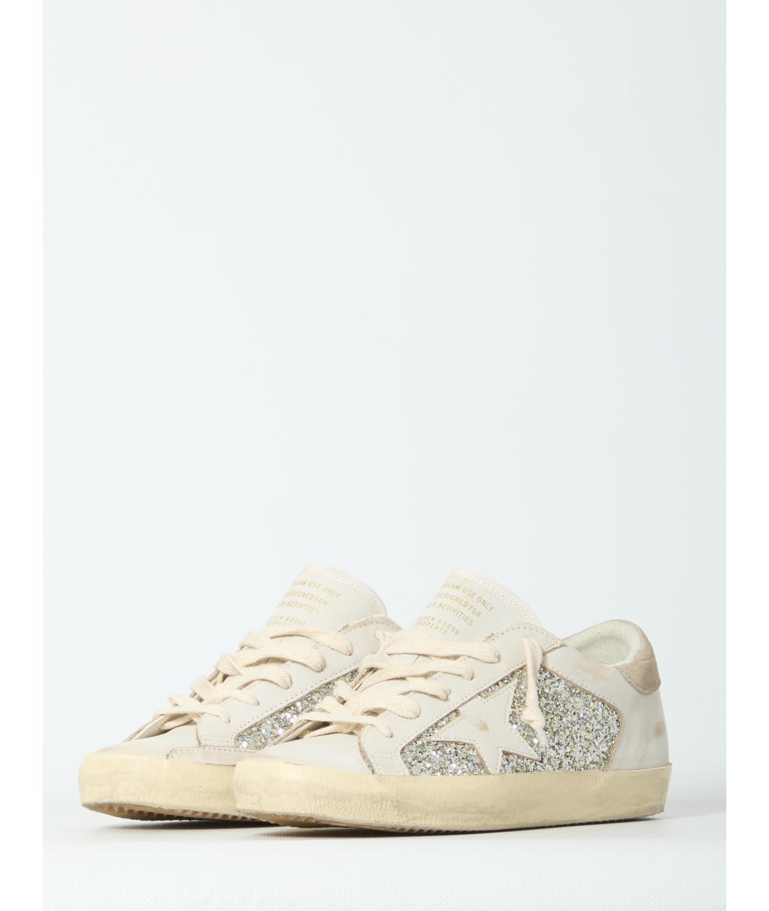 GOLDEN GOOSE Белые кожаные кроссовки, фото 2