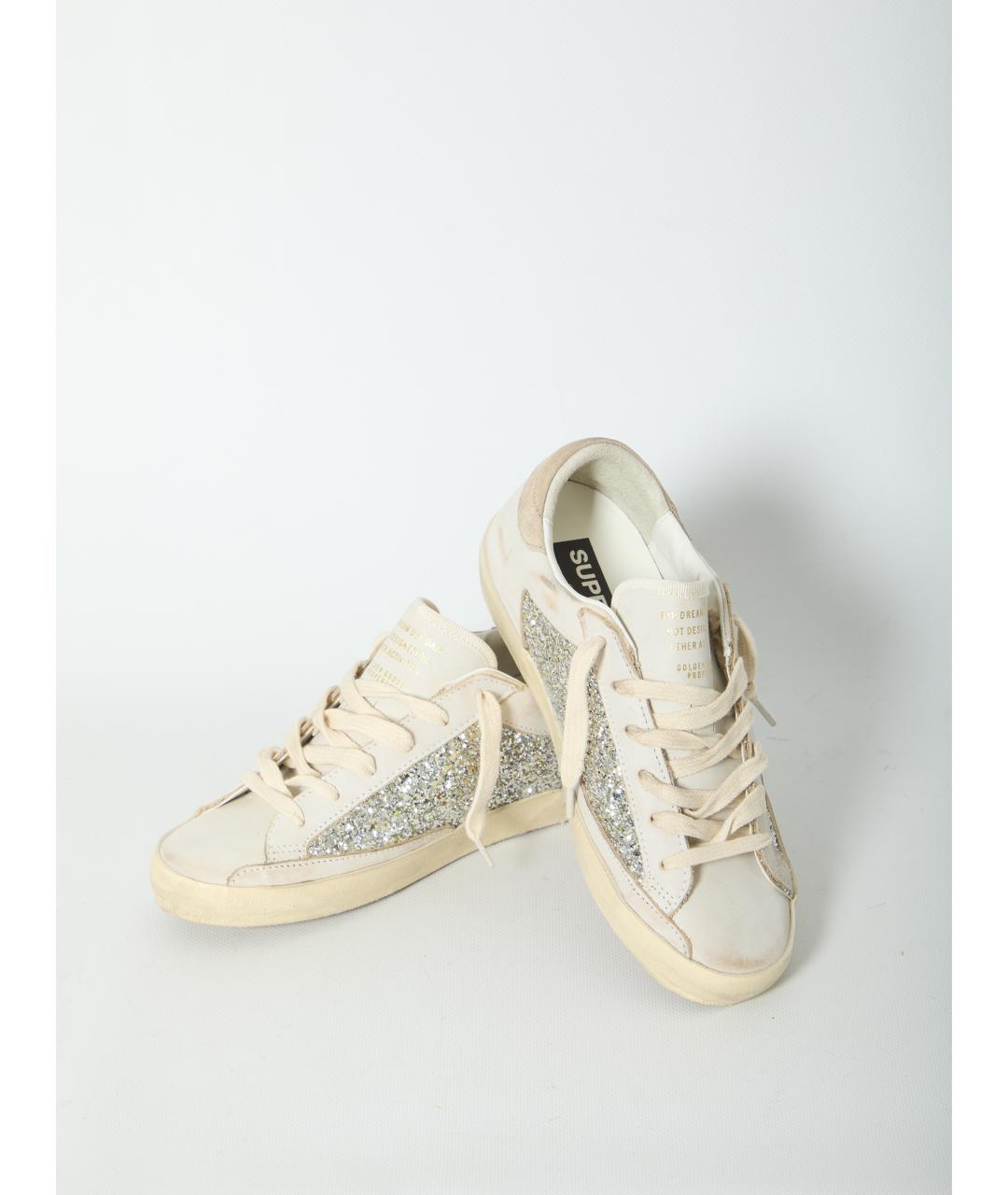 GOLDEN GOOSE Белые кожаные кроссовки, фото 5