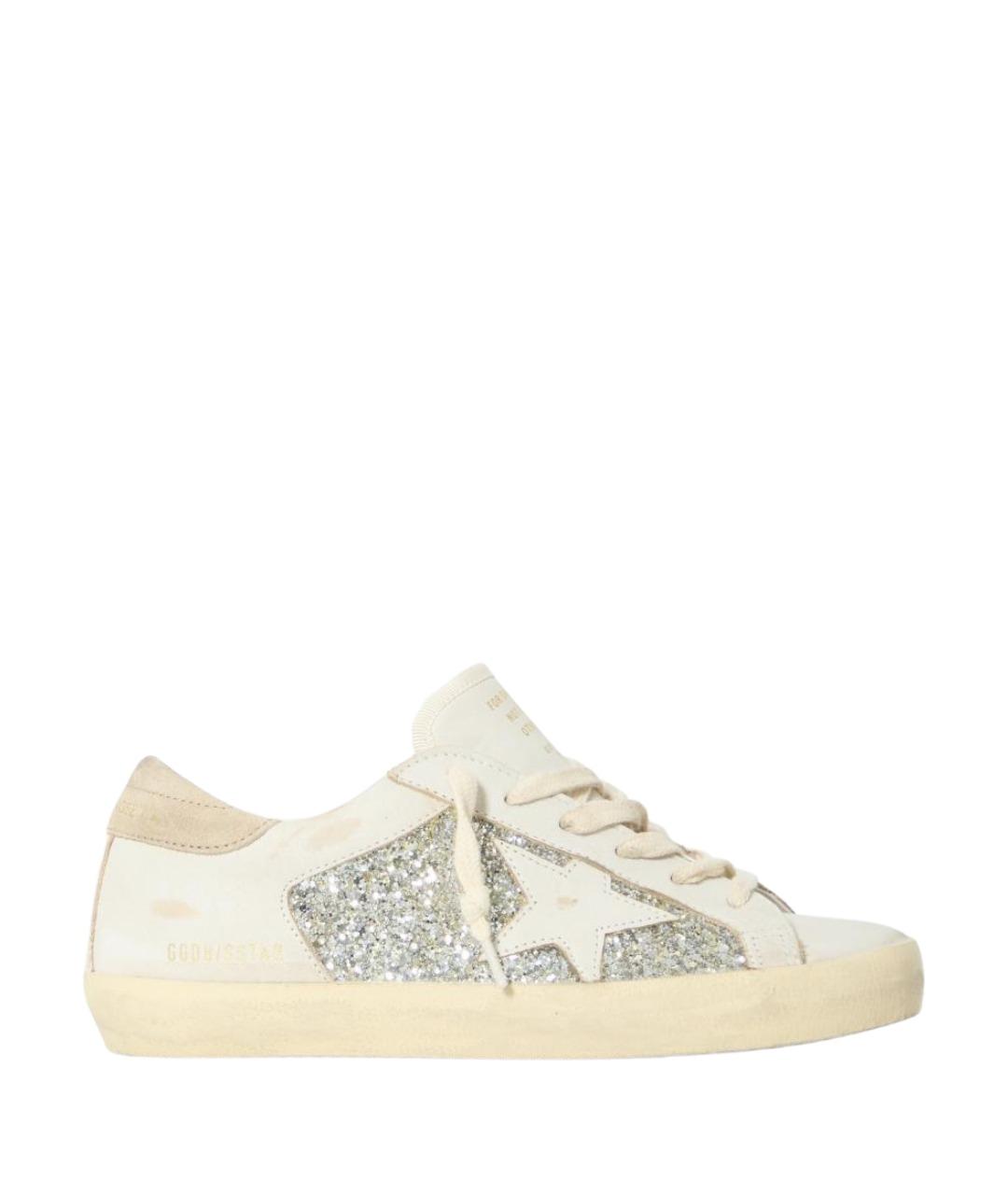 GOLDEN GOOSE Белые кожаные кроссовки, фото 1