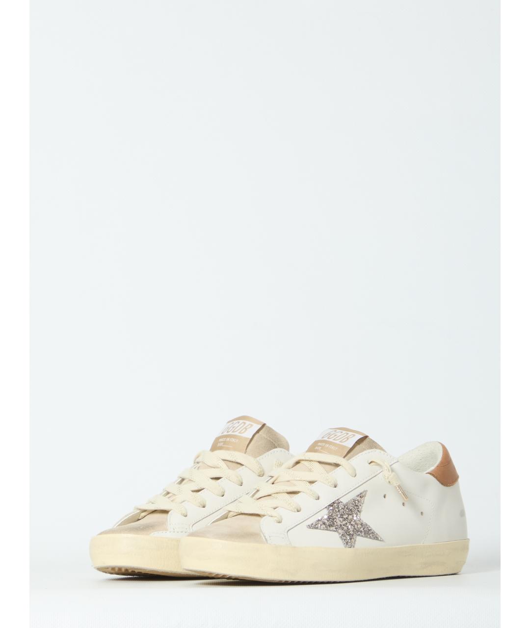 GOLDEN GOOSE Белые кожаные кроссовки, фото 2