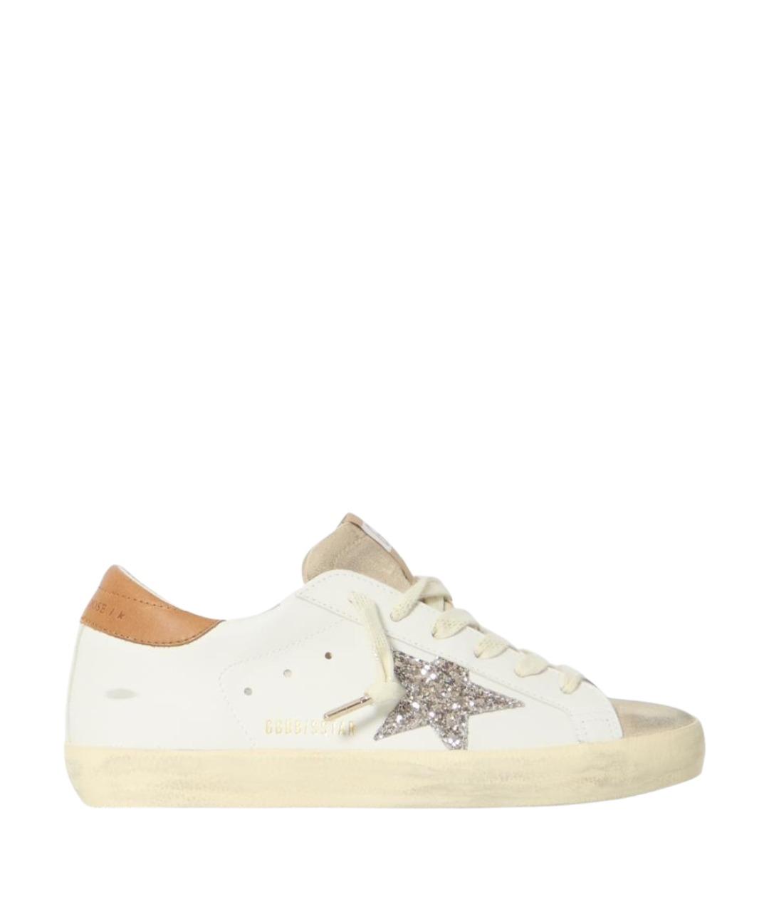 GOLDEN GOOSE Белые кожаные кроссовки, фото 1