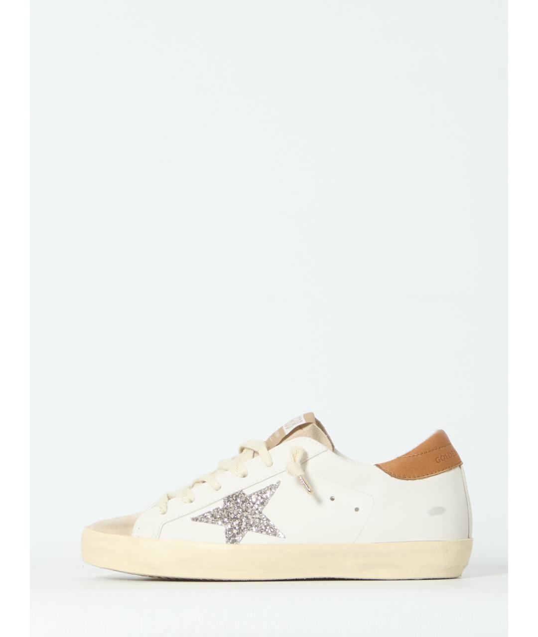 GOLDEN GOOSE Белые кожаные кроссовки, фото 4