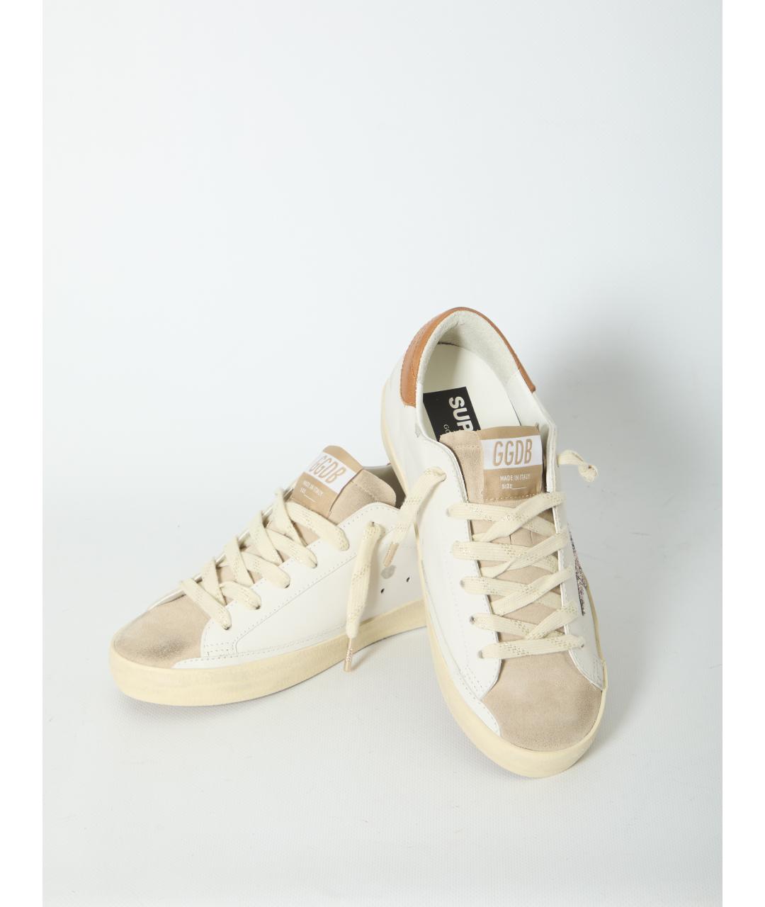 GOLDEN GOOSE Белые кожаные кроссовки, фото 5