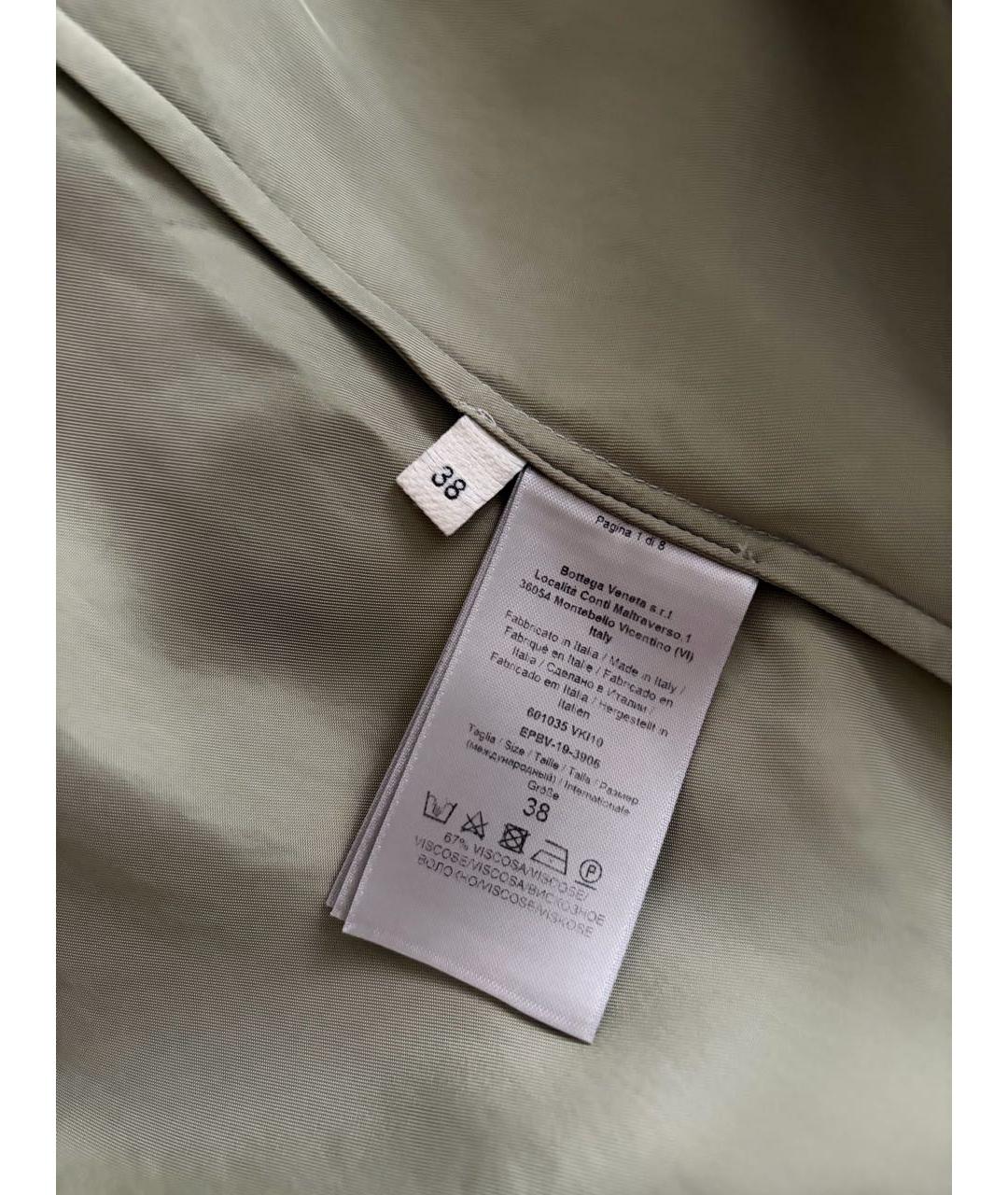 BOTTEGA VENETA Зеленая вискозная рубашка, фото 4