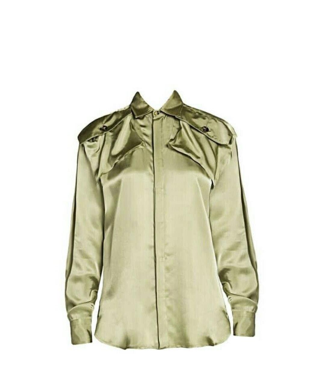 BOTTEGA VENETA Зеленая вискозная рубашка, фото 1