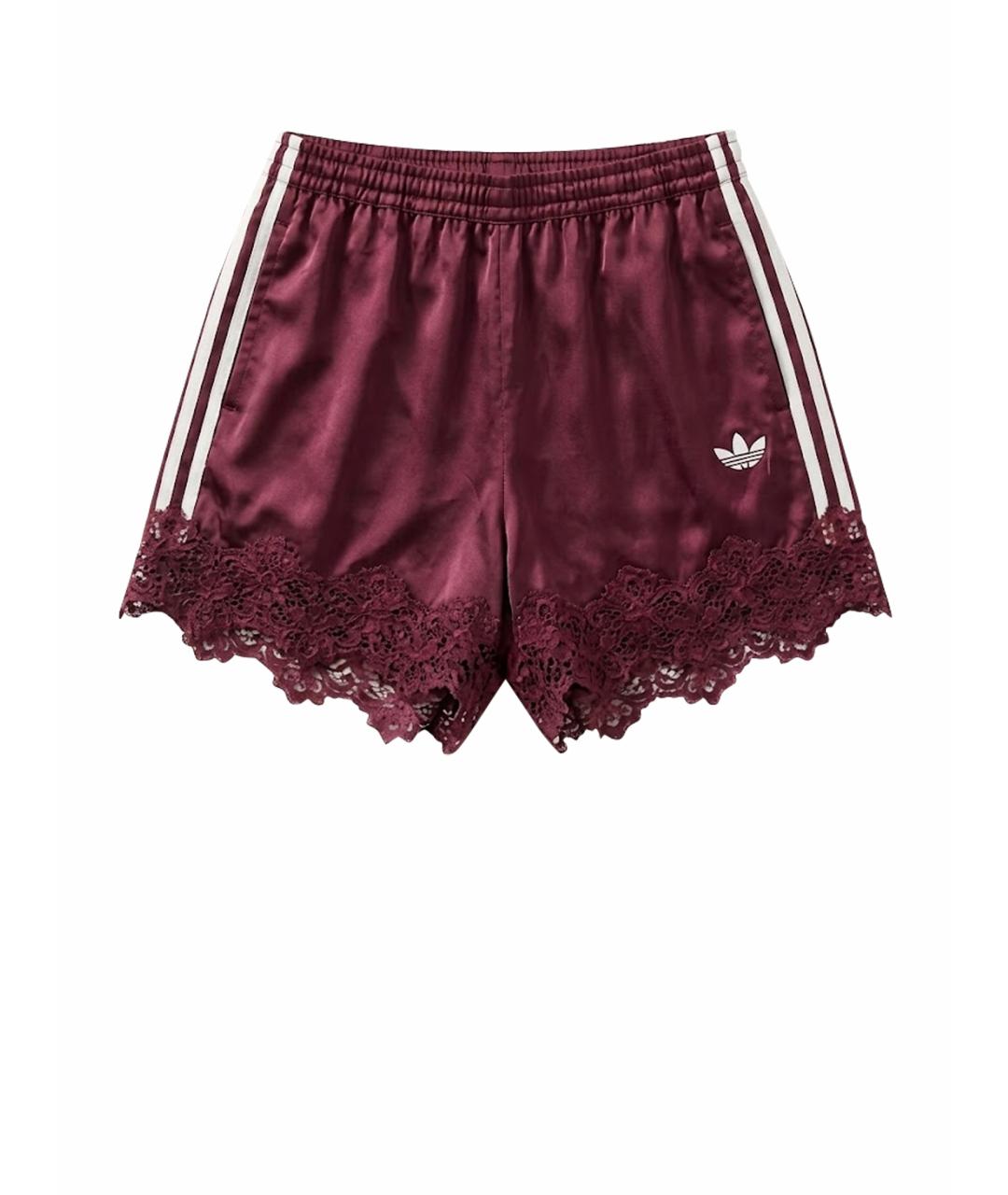 ADIDAS Бордовые полиэстеровые шорты, фото 1