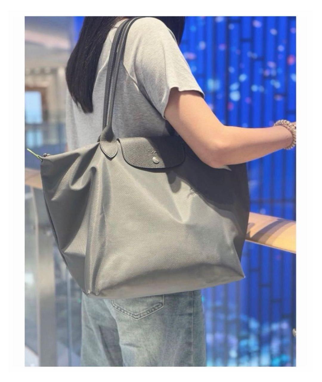 LONGCHAMP Антрацитовая сумка тоут, фото 4