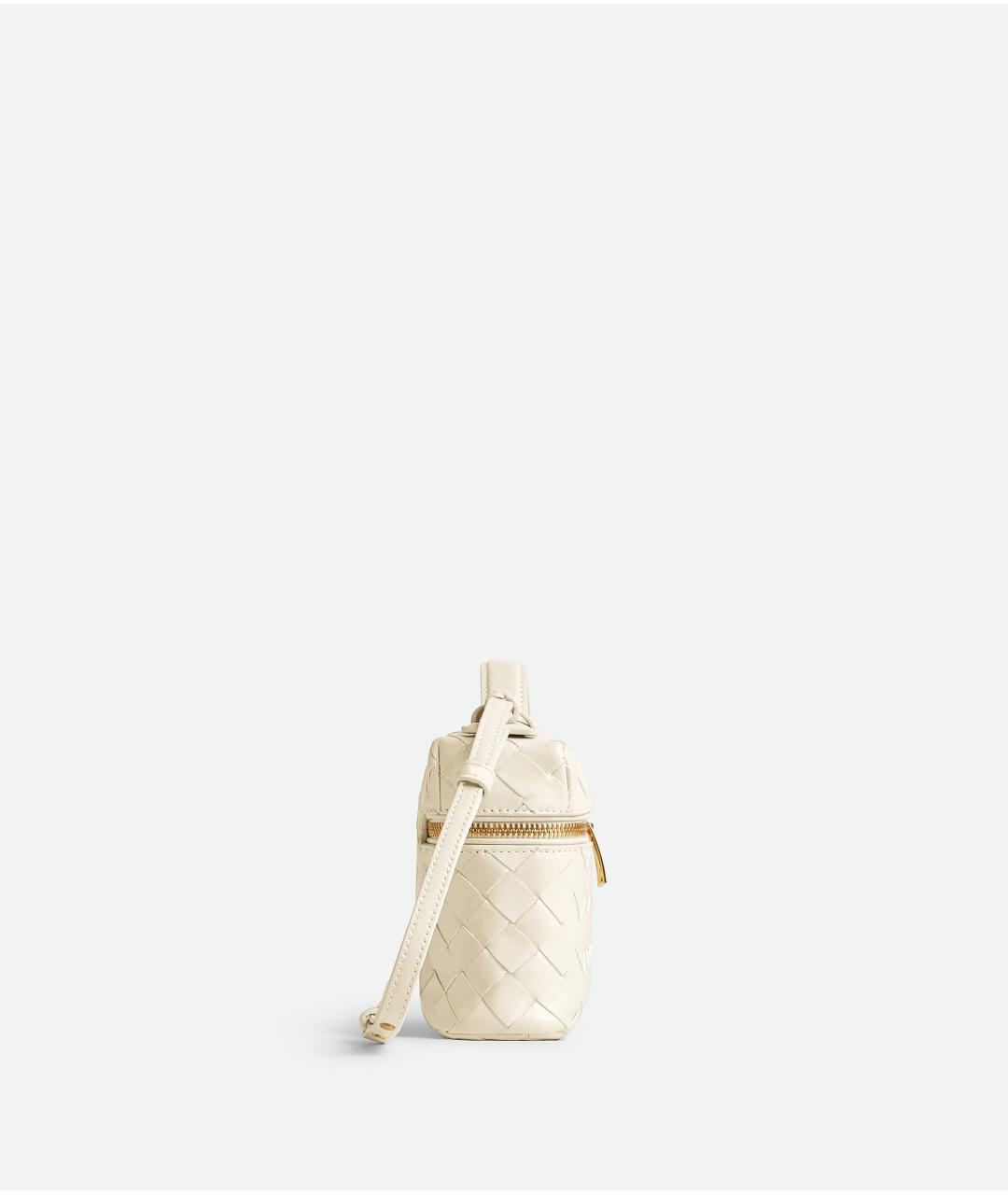 BOTTEGA VENETA Белая кожаная сумка через плечо, фото 3