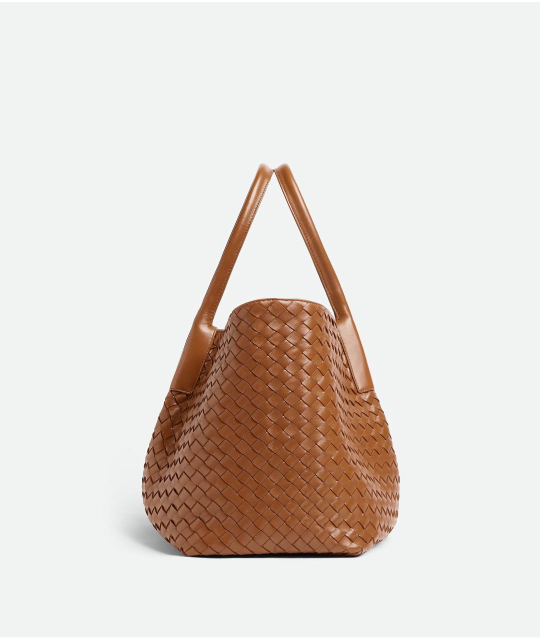 BOTTEGA VENETA Коричневая кожаная сумка тоут, фото 2