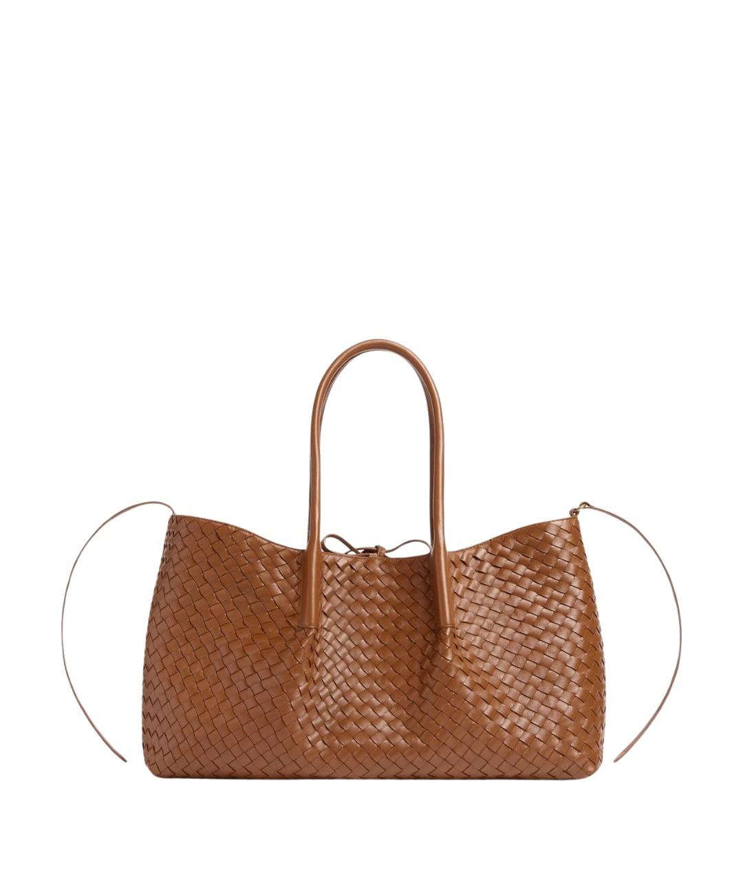 BOTTEGA VENETA Коричневая кожаная сумка тоут, фото 1