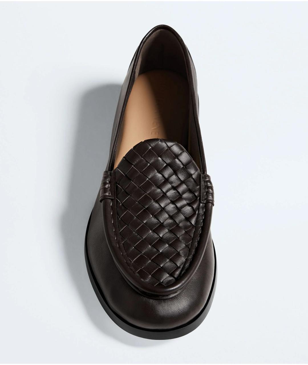 BOTTEGA VENETA Коричневые кожаные лоферы, фото 3