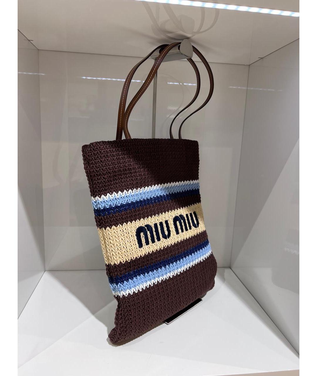 MIU MIU Мульти тканевая сумка с короткими ручками, фото 3