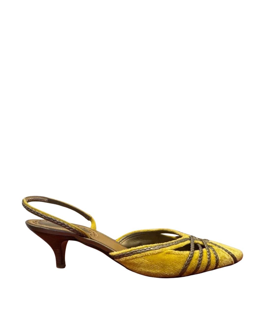 BOTTEGA VENETA Желтые босоножки, фото 1