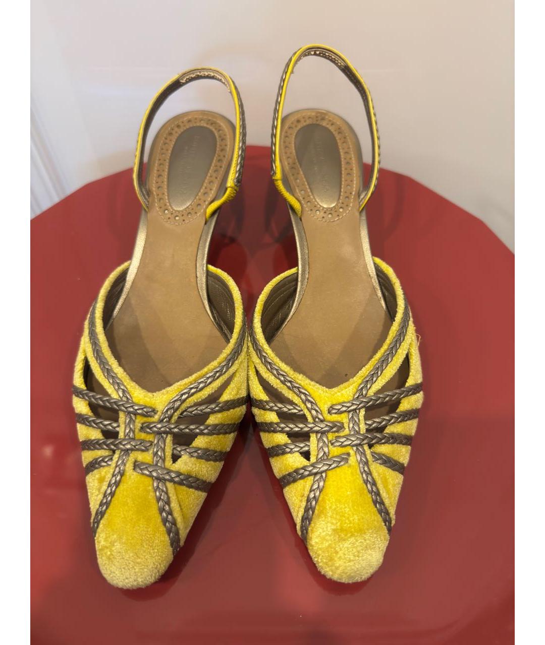 BOTTEGA VENETA Желтые босоножки, фото 3