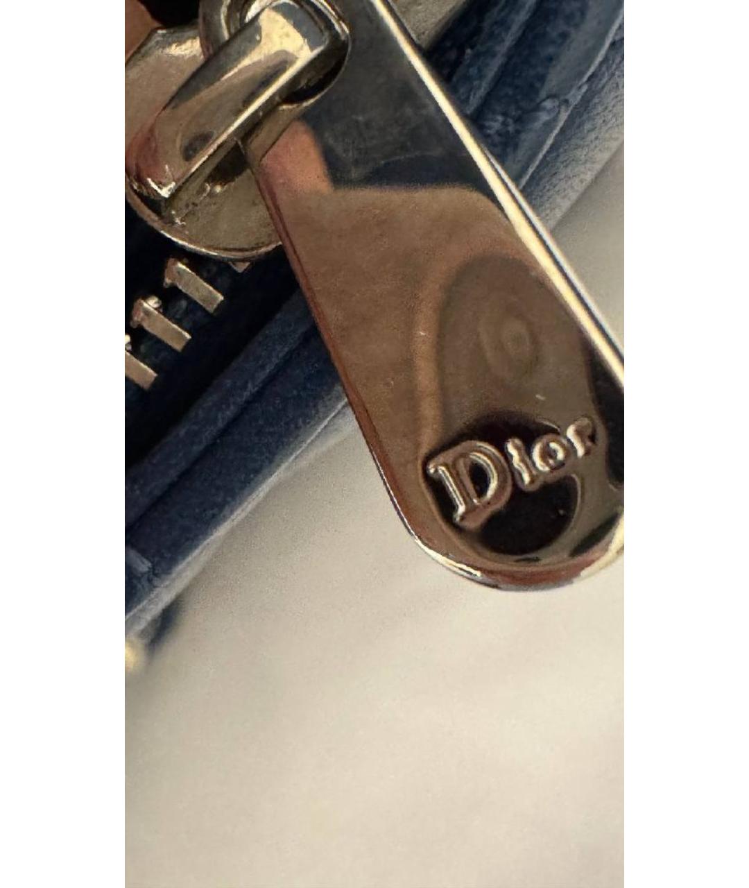 CHRISTIAN DIOR Синяя кожаная сумка через плечо, фото 8
