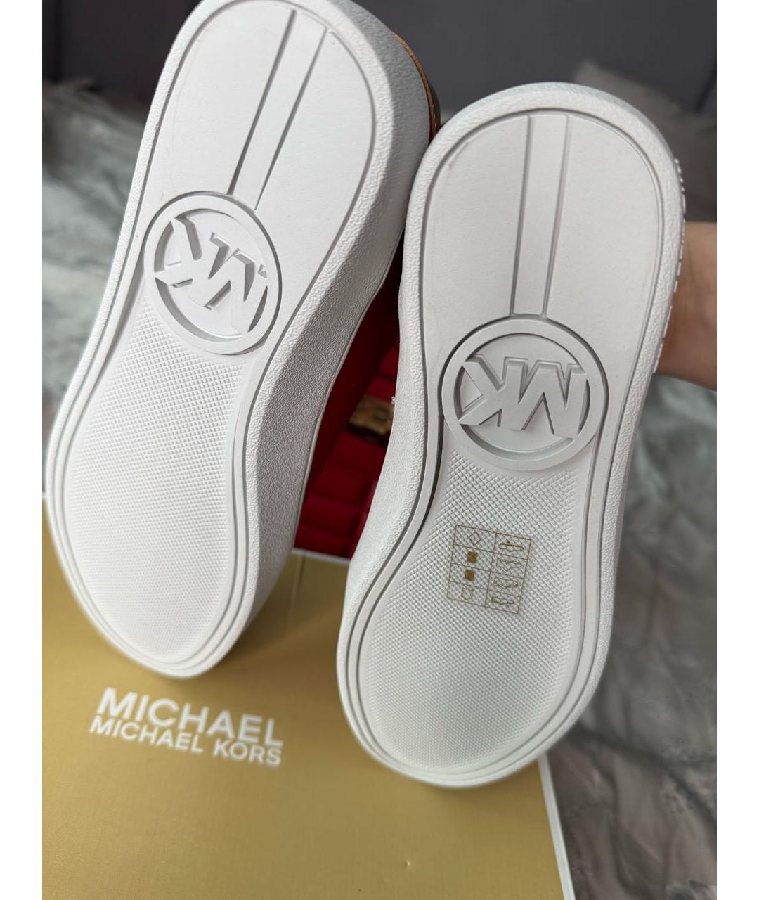 MICHAEL MICHAEL KORS Красные кожаные кеды, фото 5