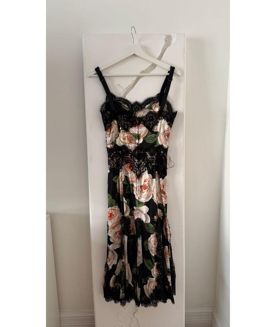 DOLCE&GABBANA Черное шелковое вечернее платье, фото 2
