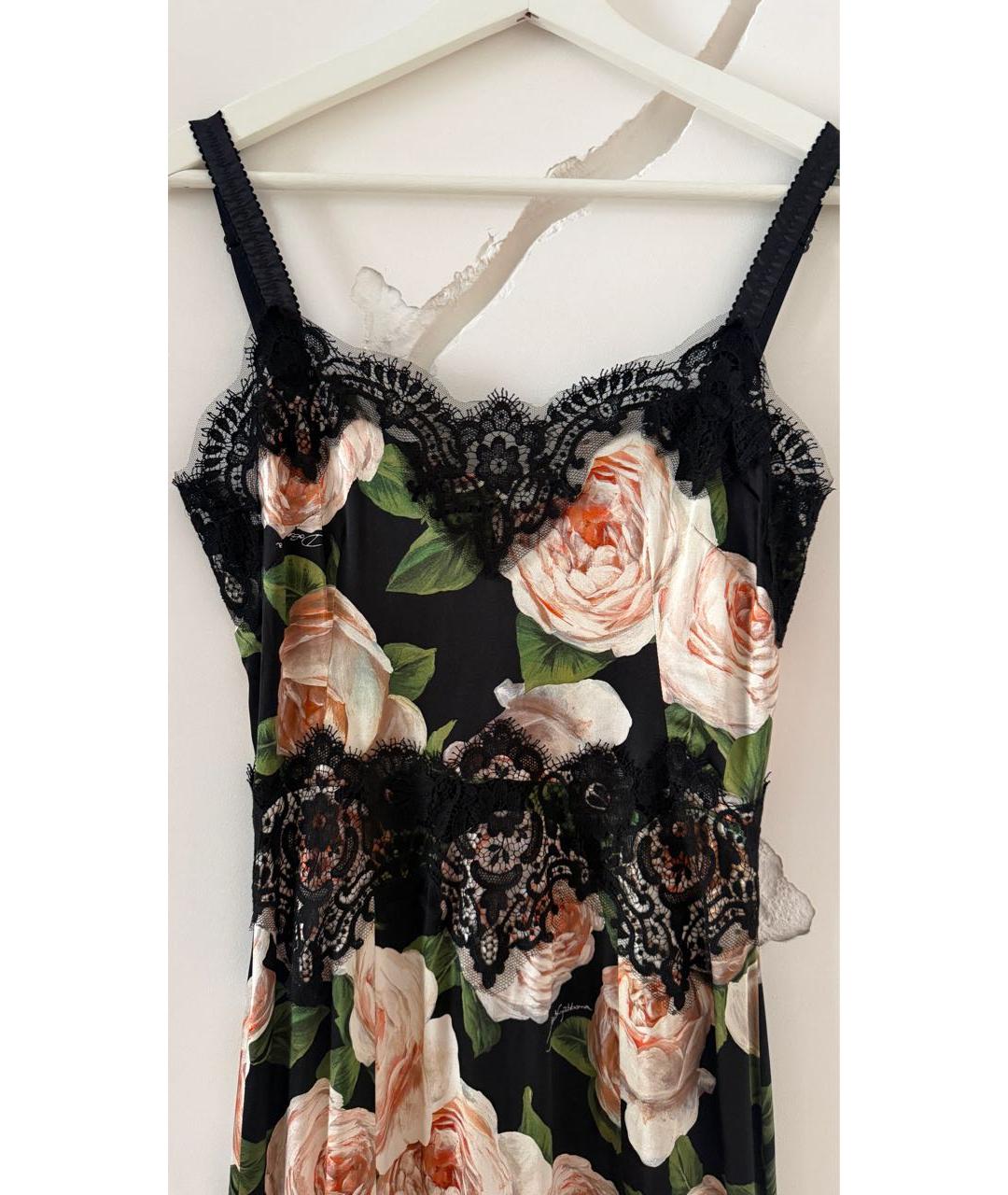 DOLCE&GABBANA Черное шелковое вечернее платье, фото 4