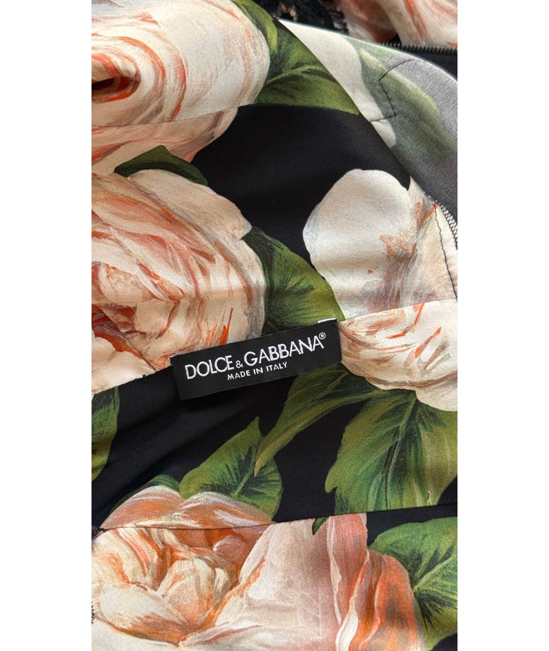 DOLCE&GABBANA Черное шелковое вечернее платье, фото 3
