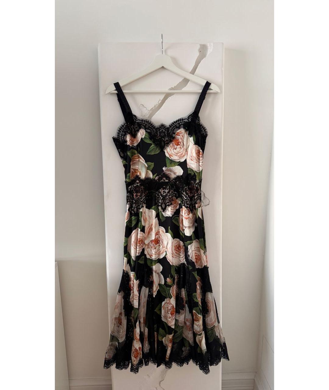 DOLCE&GABBANA Черное шелковое вечернее платье, фото 6