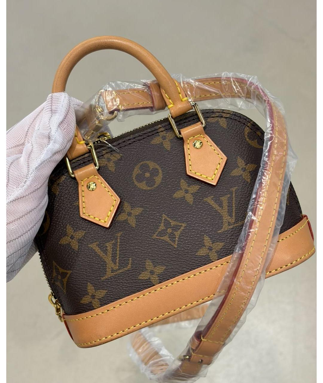 LOUIS VUITTON Коричневая сумка с короткими ручками, фото 4