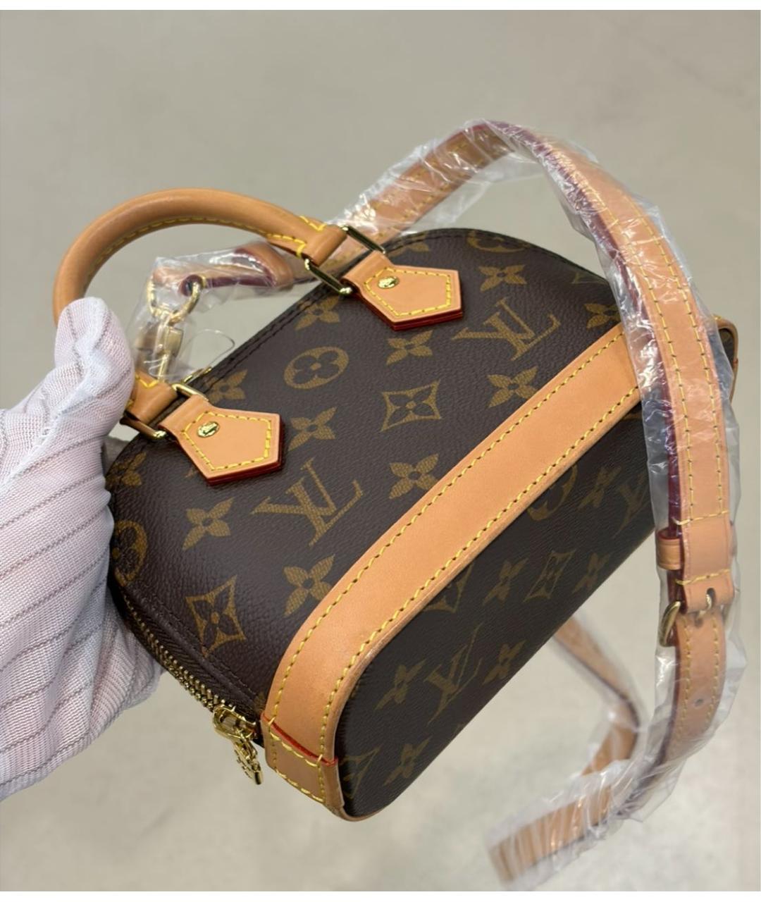 LOUIS VUITTON Коричневая сумка с короткими ручками, фото 2