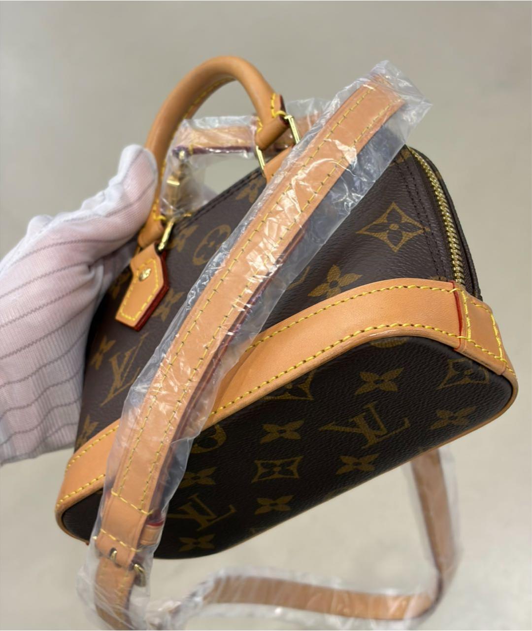 LOUIS VUITTON Коричневая сумка с короткими ручками, фото 3
