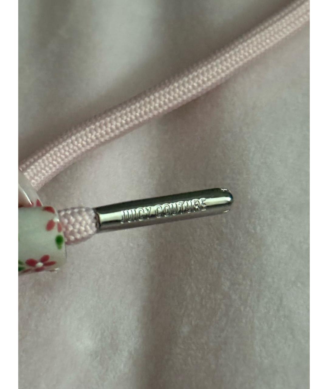 JUICY COUTURE Розовый велюровый костюм с брюками, фото 6