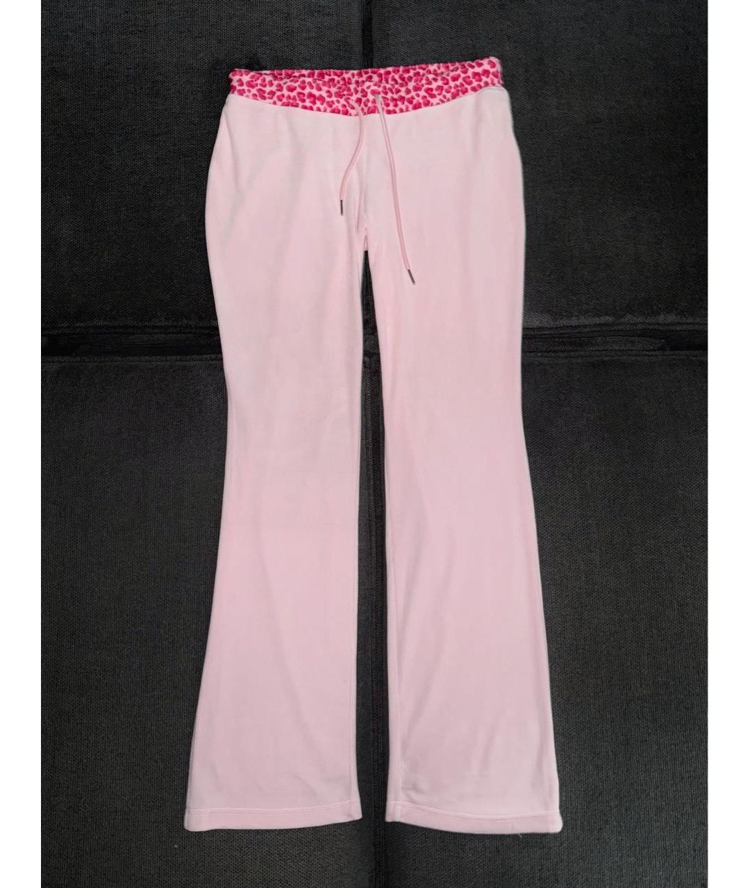 JUICY COUTURE Розовый велюровый костюм с брюками, фото 3