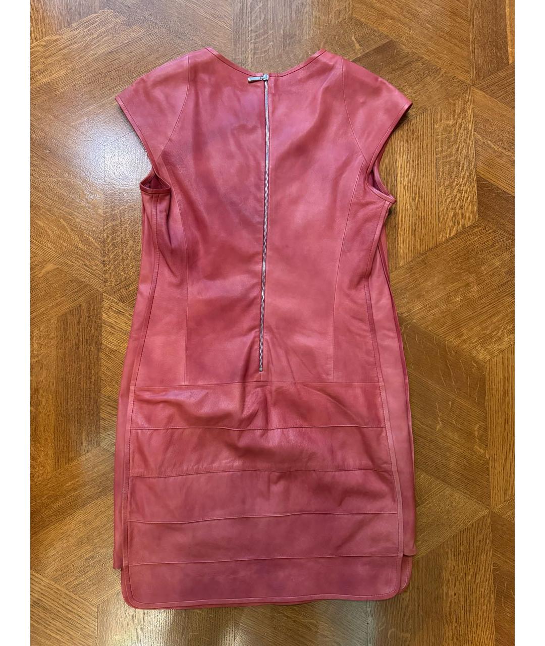 ESCADA Розовое кожаное повседневное платье, фото 2