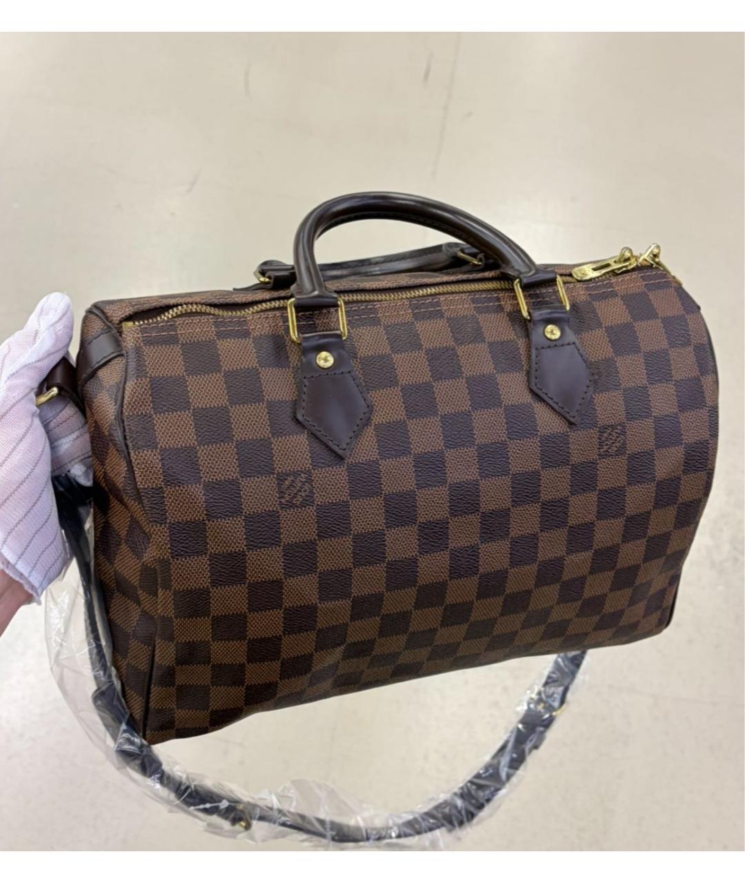 LOUIS VUITTON Коричневая сумка с короткими ручками, фото 2
