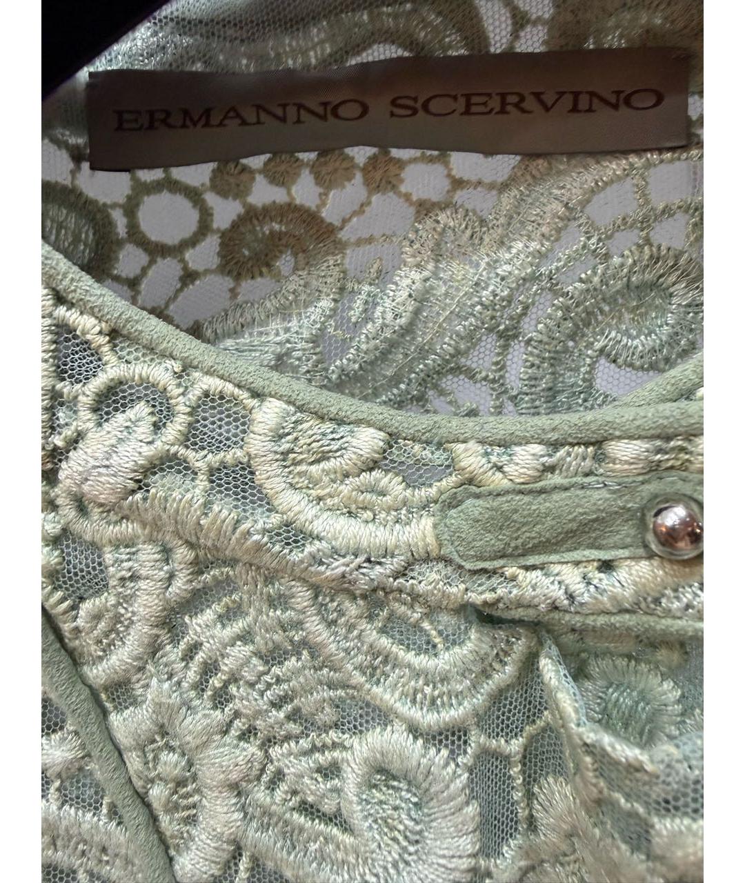ERMANNO SCERVINO Зеленый вискозный жакет/пиджак, фото 4