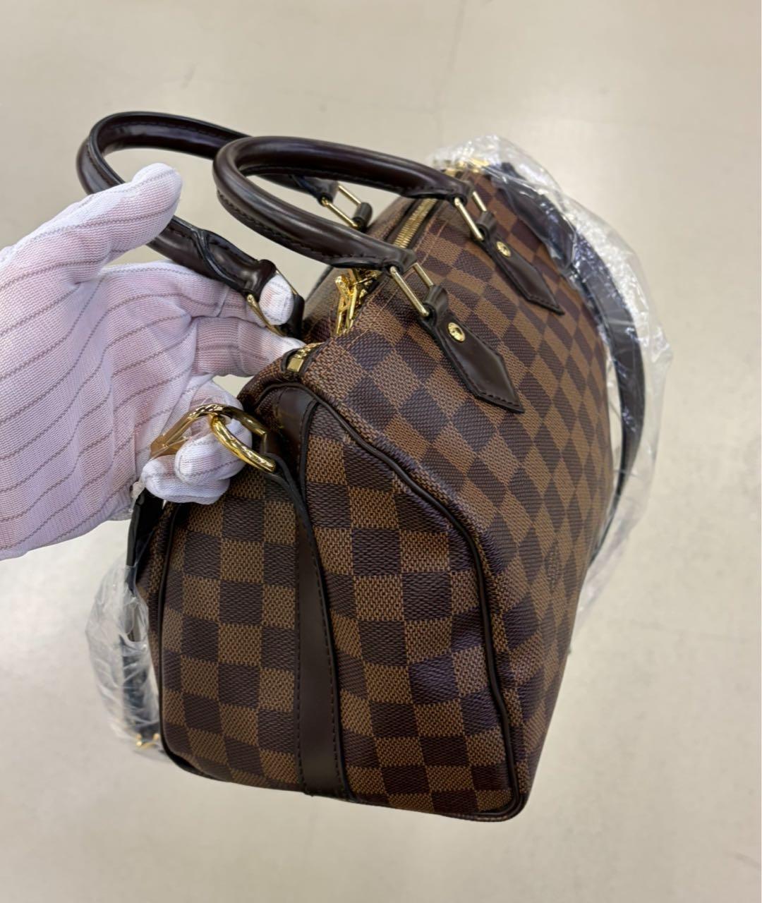 LOUIS VUITTON Коричневая сумка с короткими ручками, фото 3