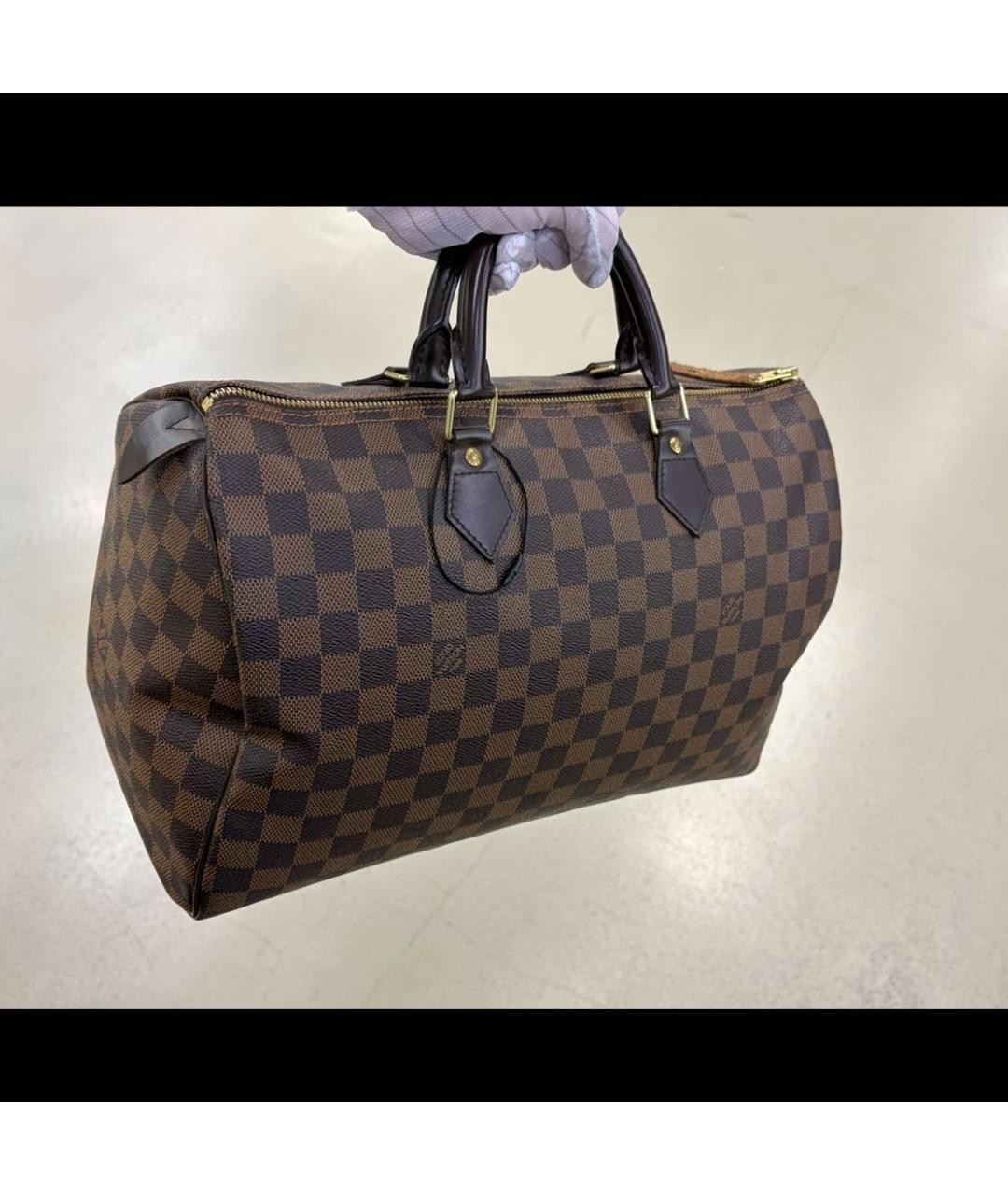 LOUIS VUITTON Коричневая сумка с короткими ручками, фото 3