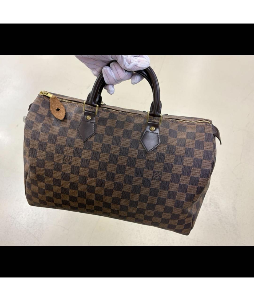 LOUIS VUITTON Коричневая сумка с короткими ручками, фото 5