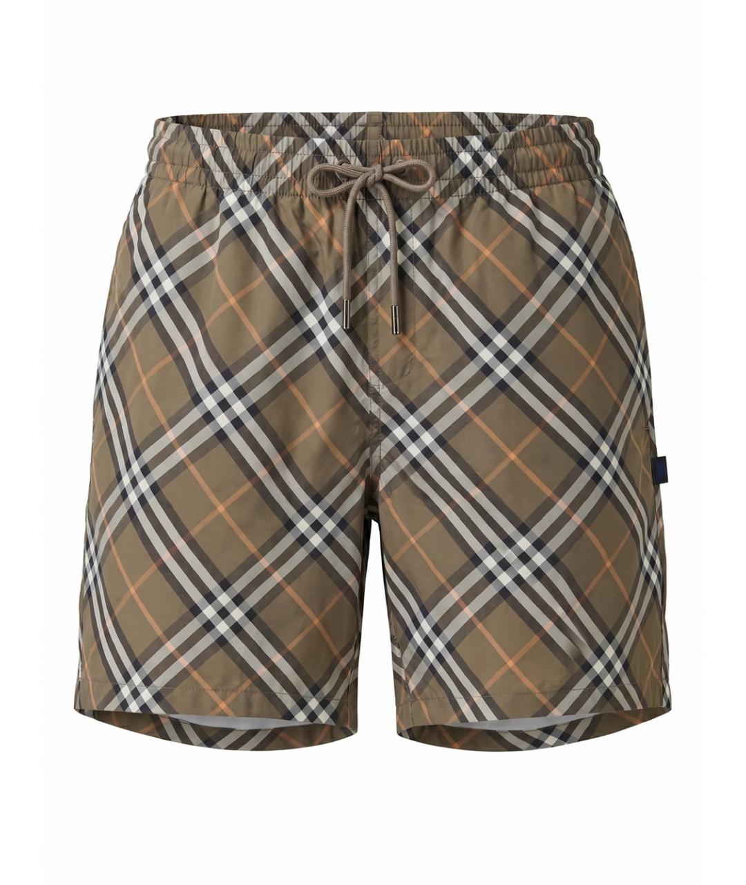 BURBERRY Бежевые синтетические шорты, фото 1