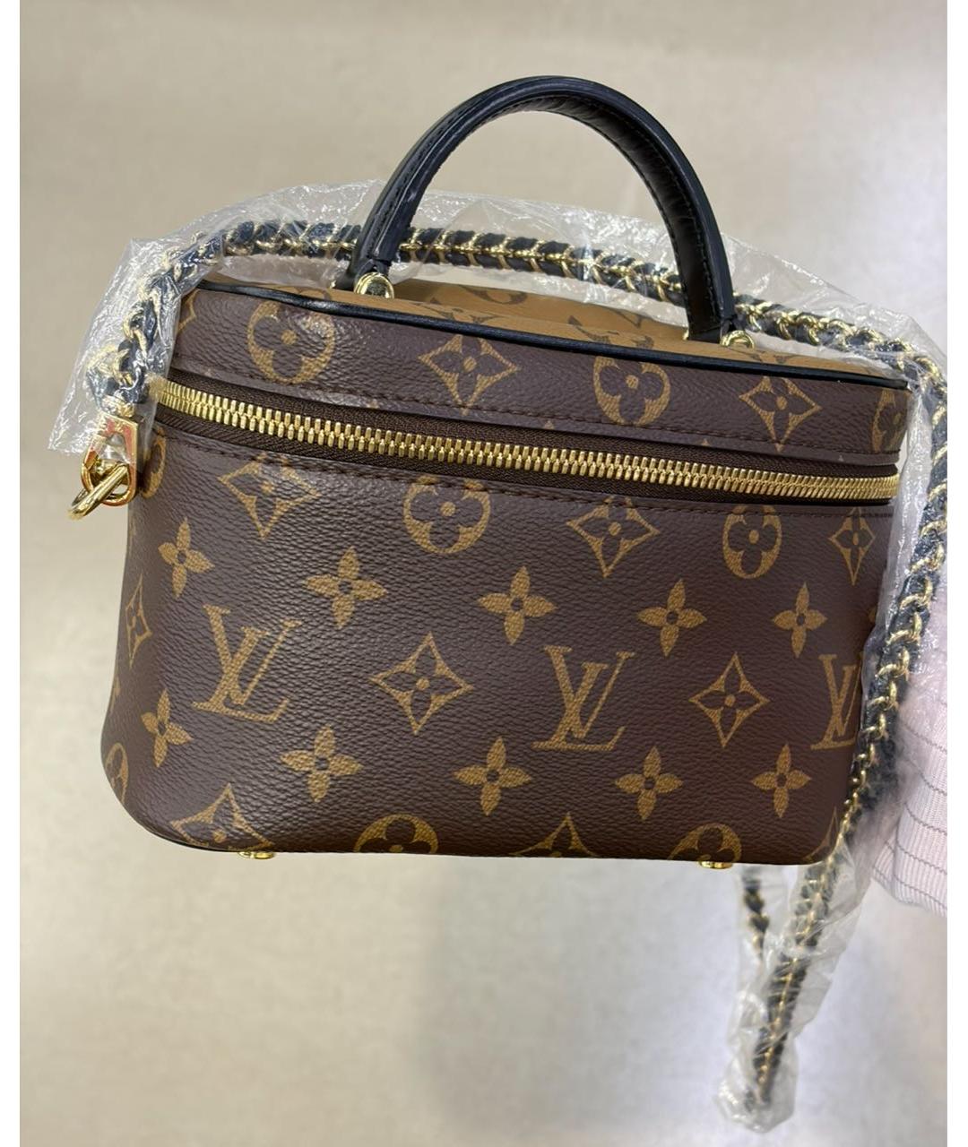 LOUIS VUITTON Коричневая сумка с короткими ручками, фото 2