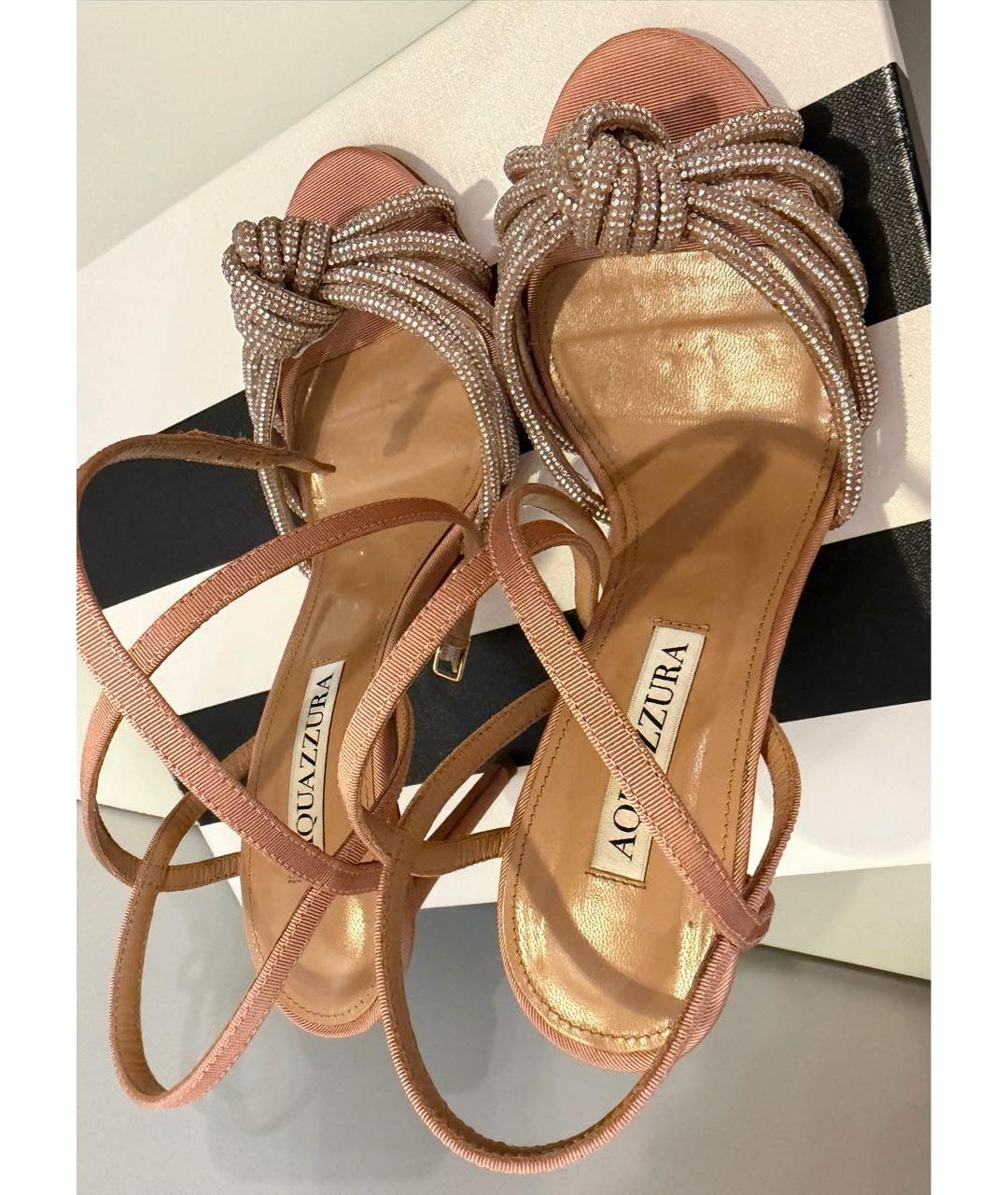 AQUAZZURA Розовые босоножки, фото 3
